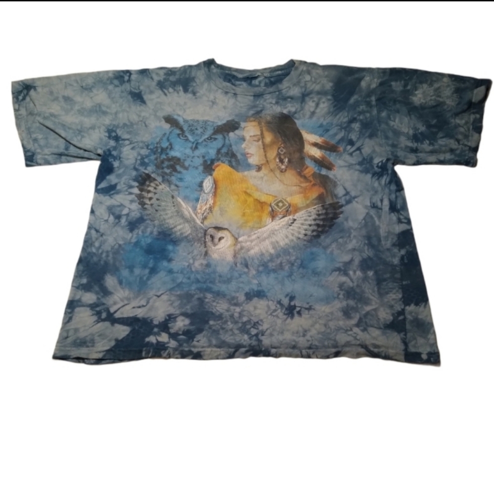 The Mountain Indian Woman with Owls Shirt Sz XL